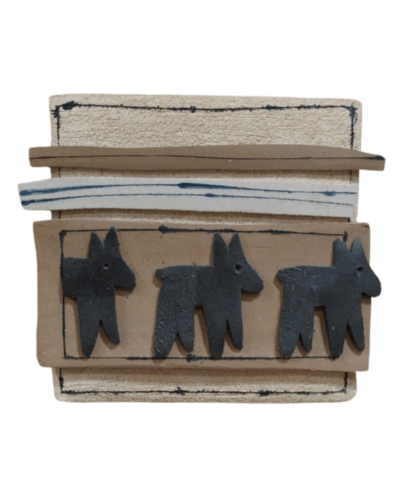 'Tribal echoes' Handmade Ceramic Wall Art