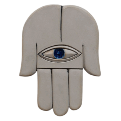 Serene Watch: Hand with Eye Design
