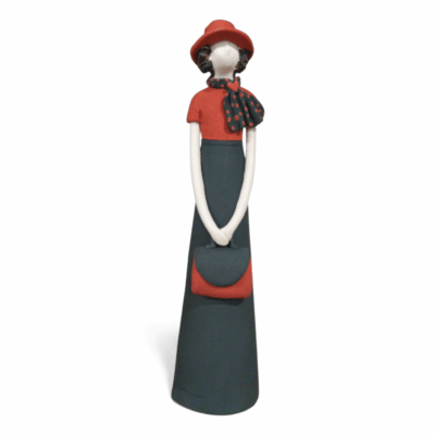 'Elegant Contrast' Artistic Ceramic Woman
