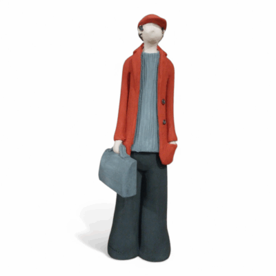 'The Elegant Traveler' Handcrafted Ceramic Gentleman