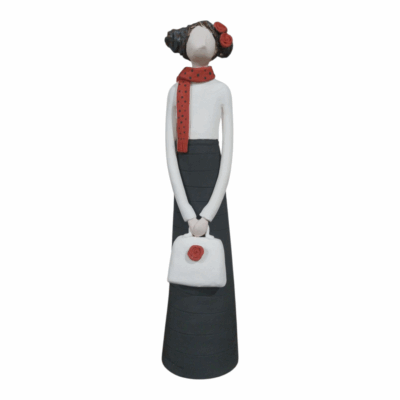 Whispers of Elegance - Handcrafted Ceramic Woman Figurine
