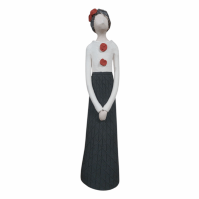 Veiled Expectation - Artisan Ceramic Woman