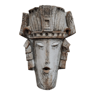 Dreaming Empress - Artisan Ceramic Female Wall Mask