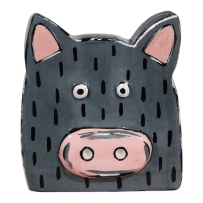 'Cheeky Snout' Handcrafted Ceramic Pig Face Ornament