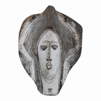 'Spirit of the Silent Muse' Artistic Female Ceramic Mask Wall Art