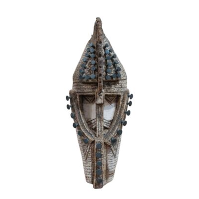 Whispers of the Warrior - Artisan Ceramic Wall Mask Sculpture