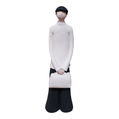 Timeless Monochrome - Elegant Ceramic Man Figurine