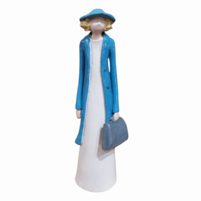 Glossy Lady in Motion - Ceramic Woman Figurine