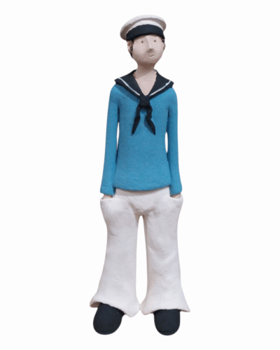 Seaborn Spirit - Artisan Ceramic Sailor Sculpture