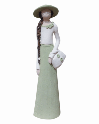 'Springtime Elegance' Handcrafted Ceramic Woman