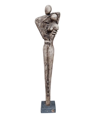 Abstract ceramic Couple Sculpture - The primordial couple