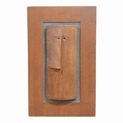 Silent Horizon - Abstract Ceramic Face Wall Artwork