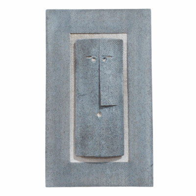 Grey Horizon - Abstract Ceramic Face Wall Artwork