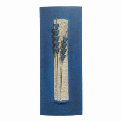 ceramic wall Art with Wheat Motif - Harvest elegance