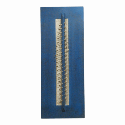 Handcrafted ceramic Wall Art with bronze Oars - Sea spirit