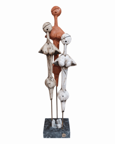 The sirens of the Odyssey - Abstract Trio of Ceramic Art Figures