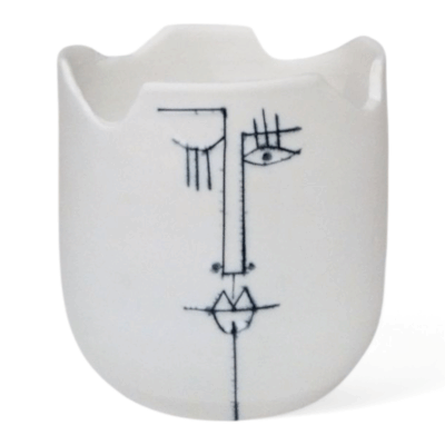 'Charming Expression' Porcelain Candle Holder