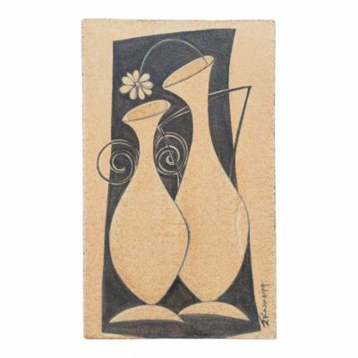Paired Vases - Abstract Ceramic Wall Art