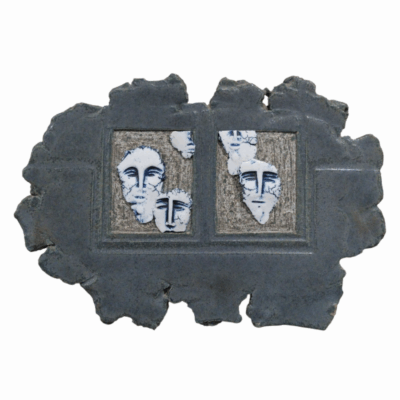 Glimpse Within - Handmade Ceramic Face wall Art Sculpture