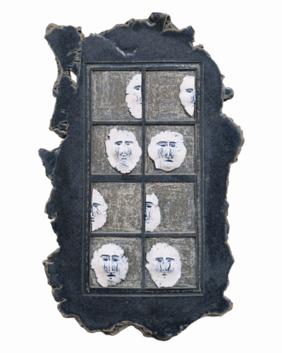 The Quiet Assembly - Ceramic Wall Art Sculpture