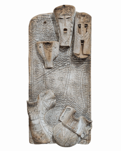 Ancient Forms - Archaic Sculptural Ceramic wall plaque