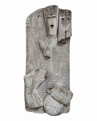 Echoes of heritage - Archaic Sculptural ceramic wall plaque