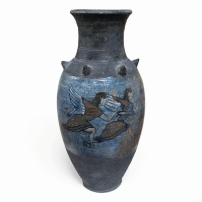 The Winged Among Us - Classical Greek-Inspired Ceramic Art Vase