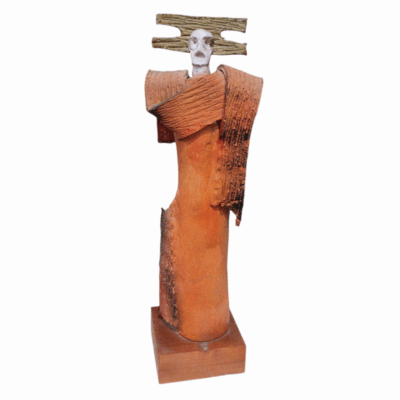 Whispers in Terracotta - Abstract Ceramic Figure Sculpture Art