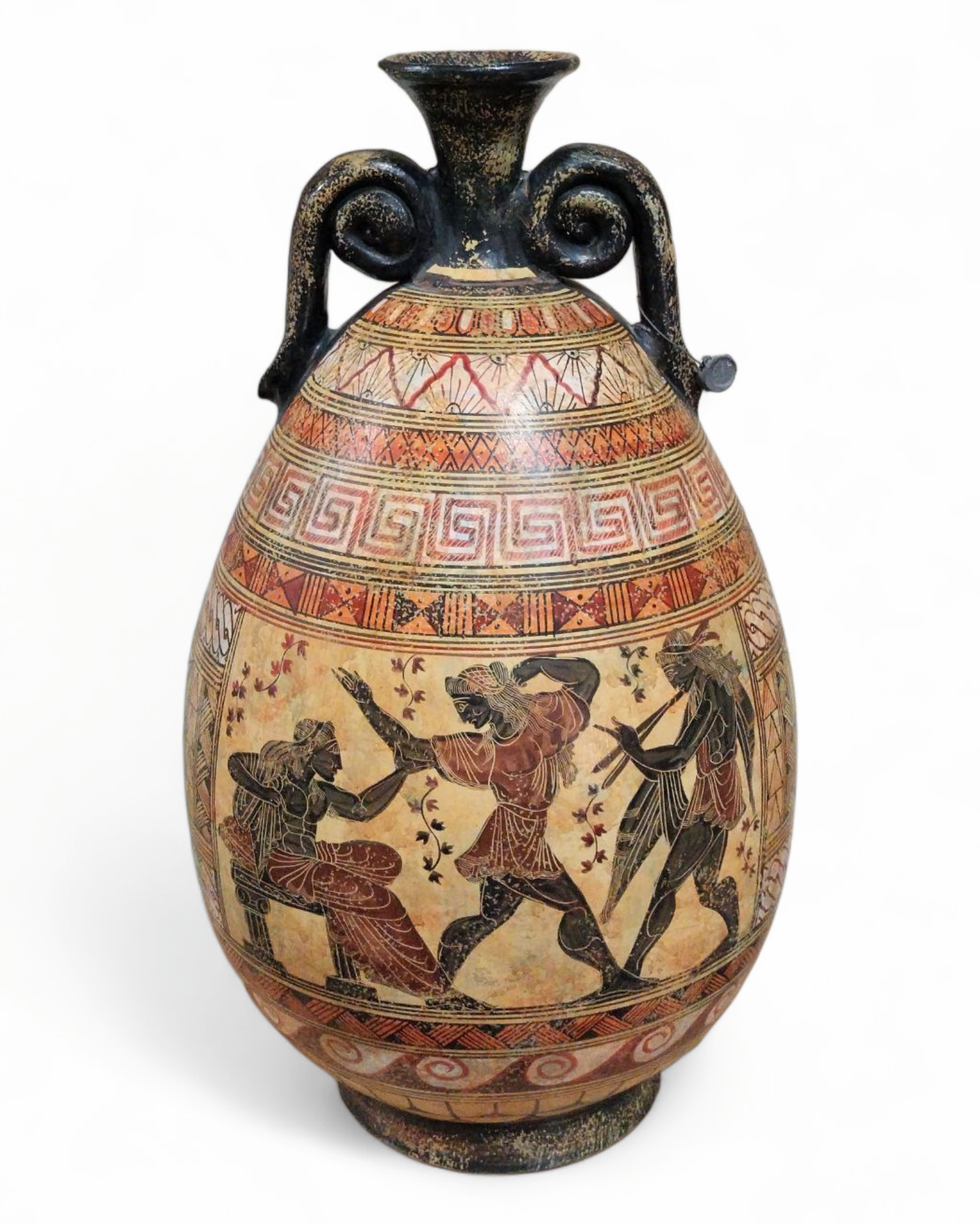 Melodies in Motion - Greek Mythology Inspired Geometric ceramic vase