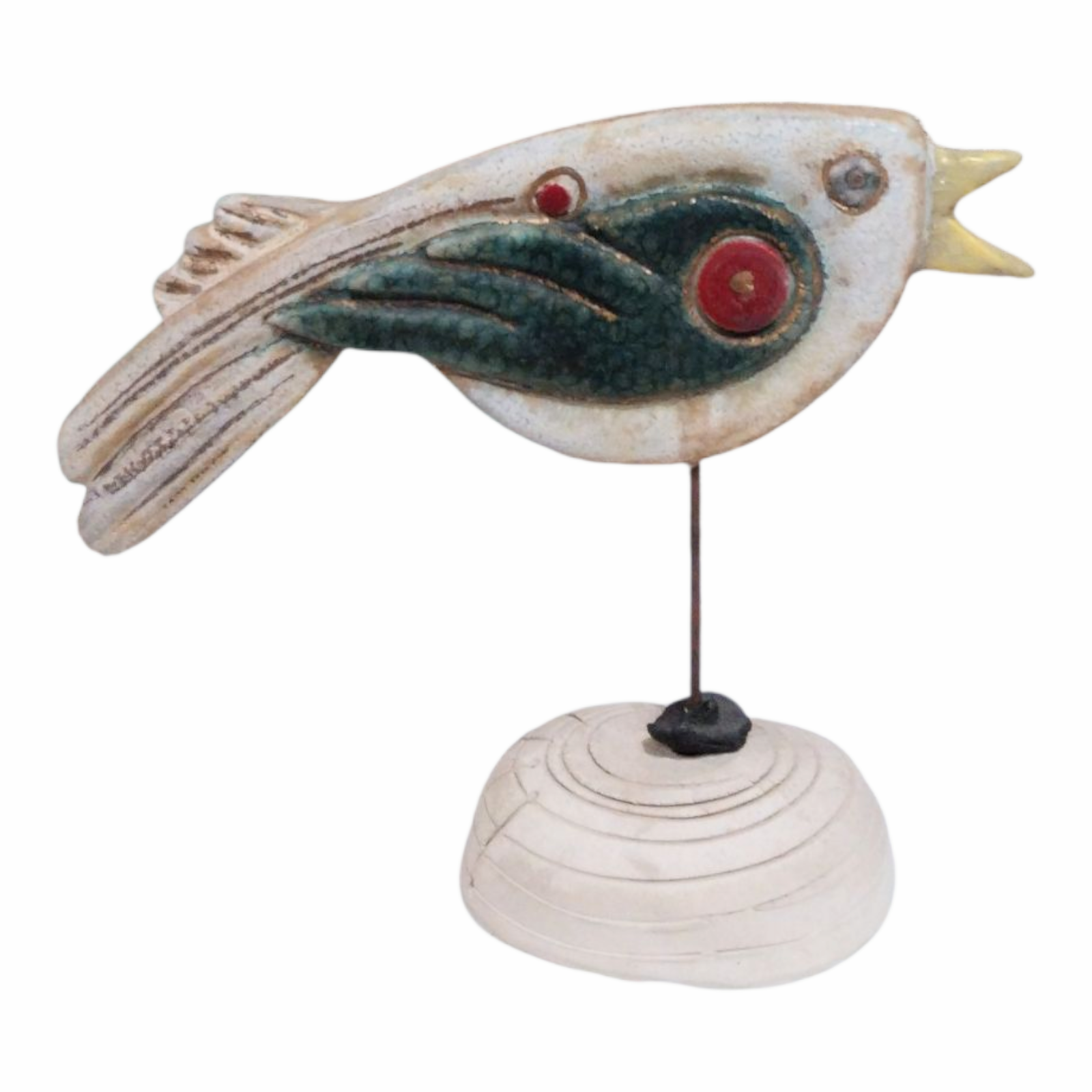 Wings of Earth - Artisan Ceramic Bird Sculpture