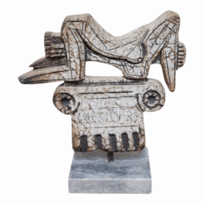 Greek Lovers Ceramic Sculpture - Contemporary Figurative Art
