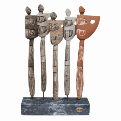 Suitors - Abstract Figurative Ceramic Sculpture