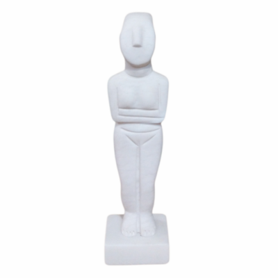 Eternal Poise - Cycladic-Inspired Marble Female Figurine