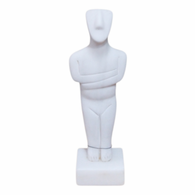 Eternal Stillness - Minimalist Cycladic-style Marble Female Figurine