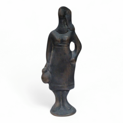 A Walk in Time - Bronze Female Figure Sculpture with Handbag