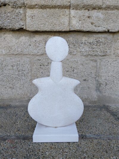 Cycladic-Inspired Abstract Figure - Plaster Sculpture