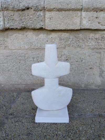 Cycladic-Inspired Abstract Form - Plaster Sculpture