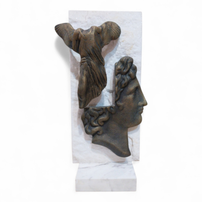 Alexander the Great - Bronze and Marble Sculpture