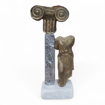 Bronze and Aluminum Sculpture on Marble Base