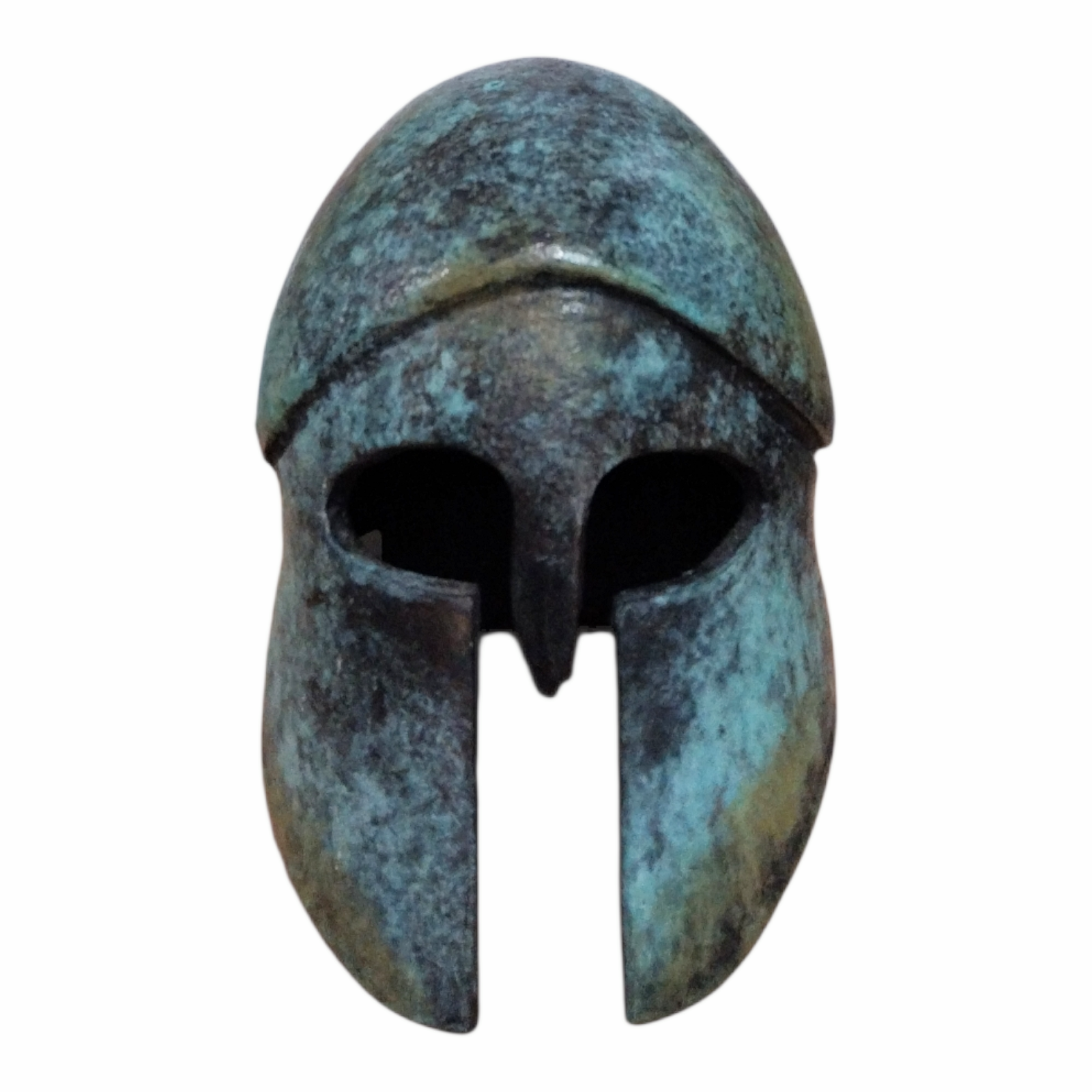 Spartan-Style Bronze Helmet - Ancient Greek Sculpture