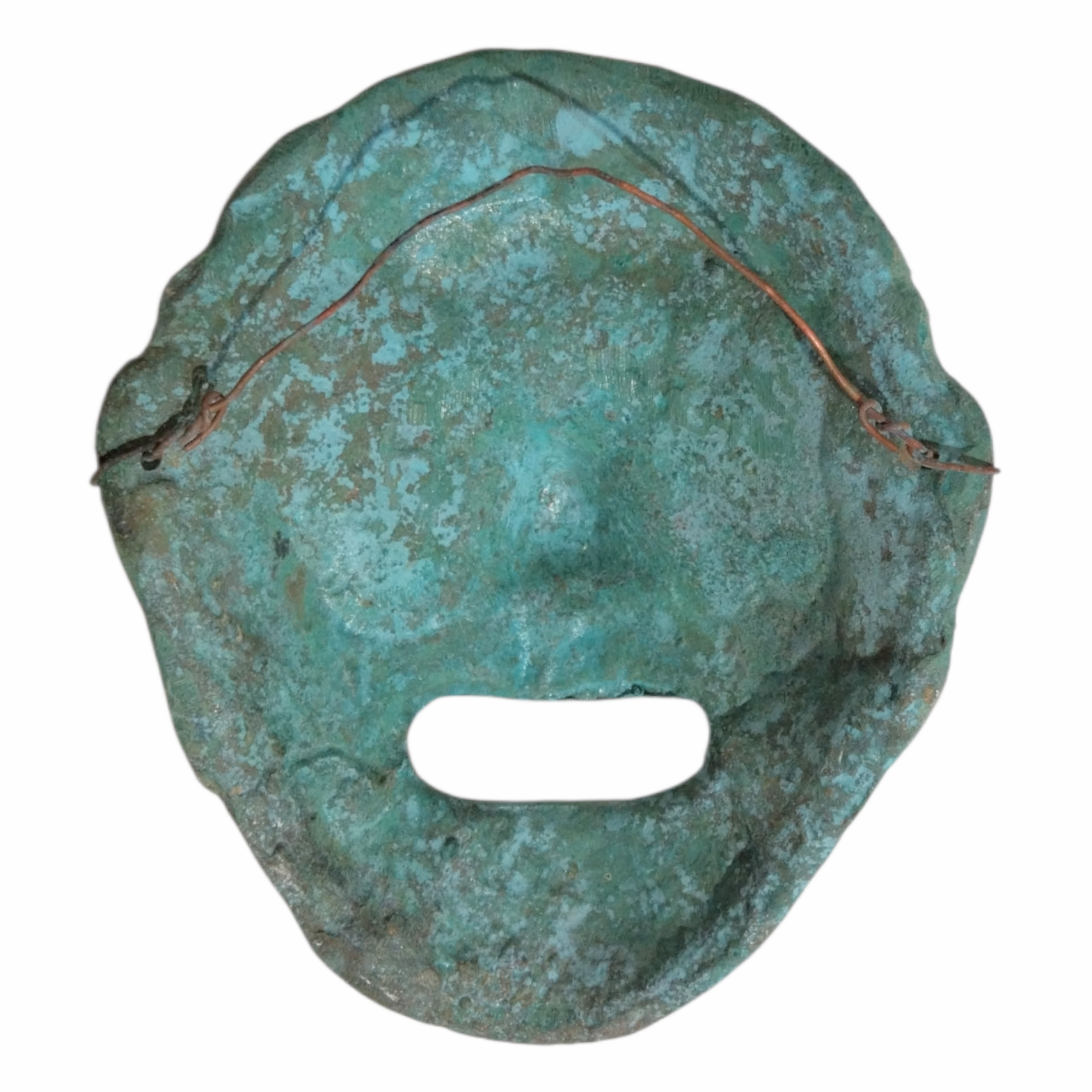 Ancient Greek Theater Mask Bronze Wall Sculpture - Image 4