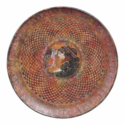 Geometric Period Ceramic Plate - Hera and Zeus Classical Greek Mythology Artwork