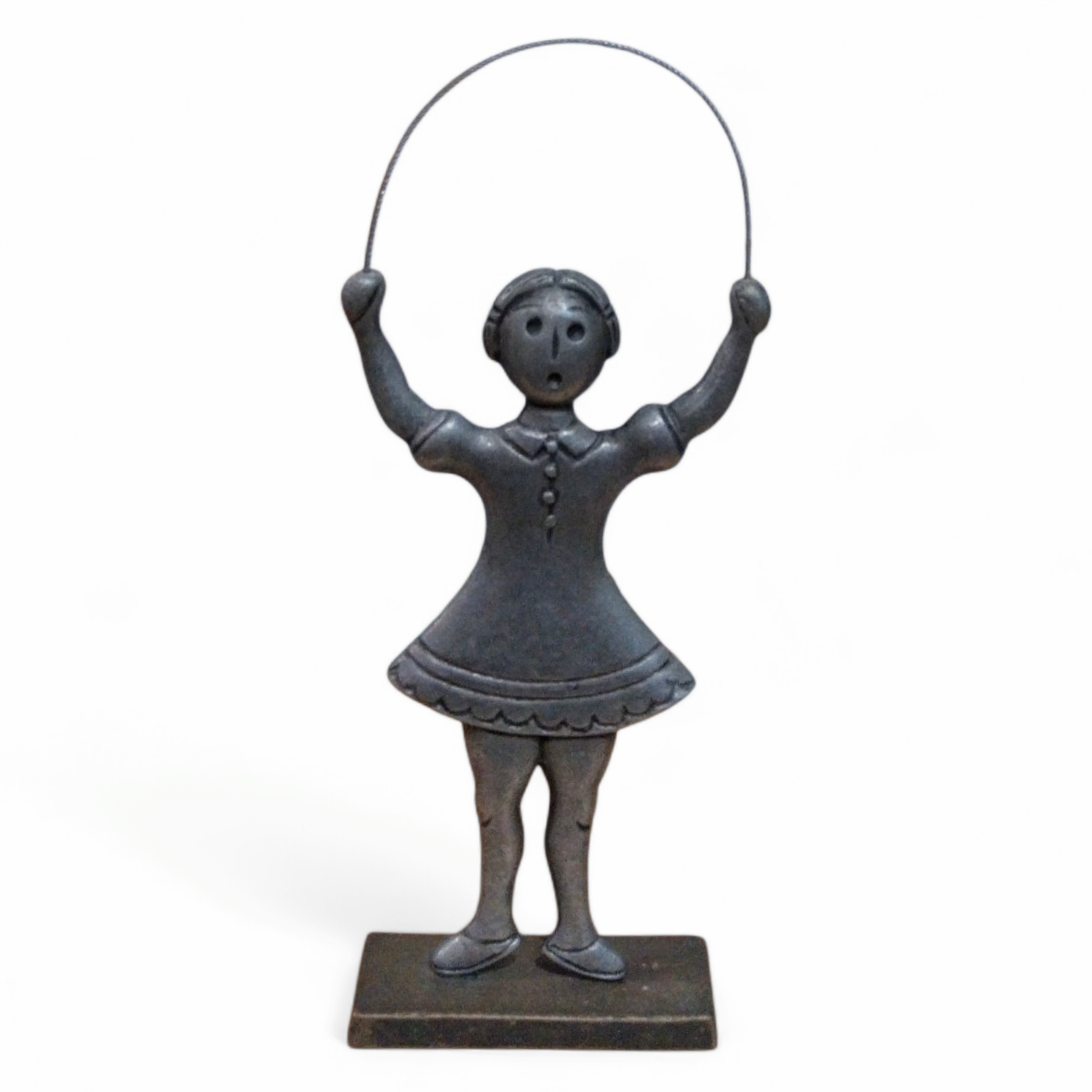 Skipping Girl - Aluminum Girl Figurine Sculpture