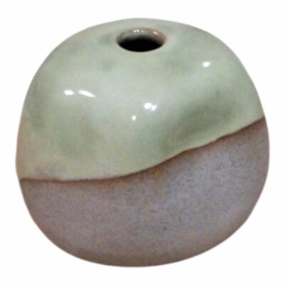 Olive Horizon - Handmade Small Ceramic Vase - Studio Pottery